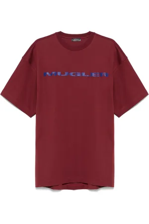 MUGLER Logo-appliqué T-shirt