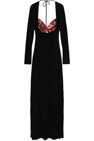 Marine Serre Scarf-detailing maxi dress
