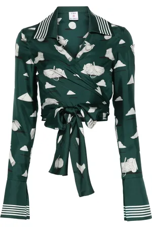 Casablanca Graphic-print blouse