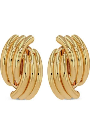 ANINE BING Crossover ribbed earrings