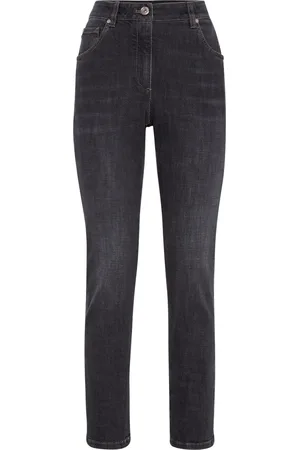 Brunello Cucinelli Patch detail high-waisted jeans