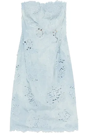 ERMANNO SCERVINO Floral-appliqué midi dress