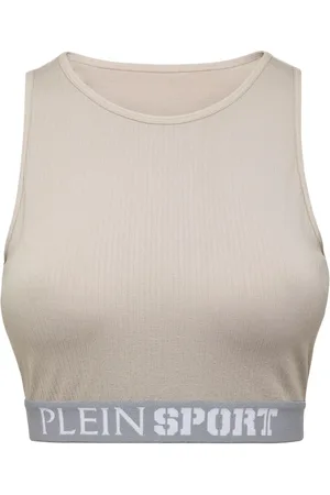 Philipp Plein Ribbed seamless training sports bra