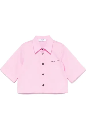 Msgm Logo-embroidered shirt
