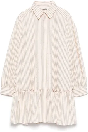 Sandro Rhinestone-embellished striped shirt dress