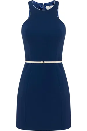 Elisabetta Franchi Belted crepe mini dress