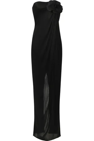 Elisabetta Franchi Floral-appliqué jersey gown