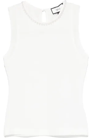 NISSA Faux-pearl tank top