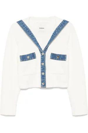 Sandro Denim-trim hoodie