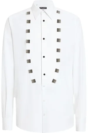 Dolce & Gabbana Bejeweled appliqué cotton shirt
