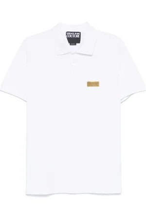 VERSACE Logo-plaque polo shirt