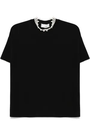 NISSA Detachable faux-pearl T-shirt
