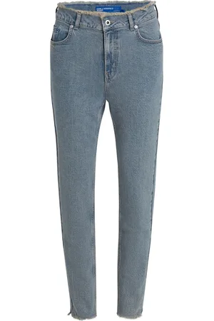 Karl Lagerfeld Frayed-trim jeans