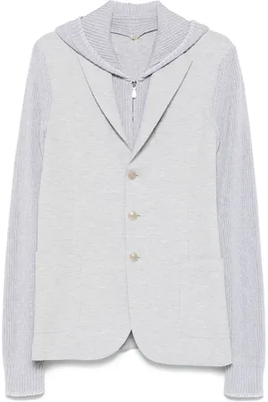 ELEVENTY Knitted-panels blazer