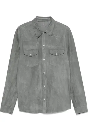 SALVATORE SANTORO Suede shirt