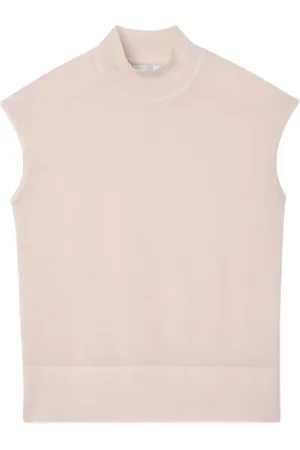ST. JOHN Merino mock-neck top