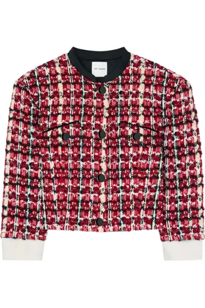 ST. JOHN Plaid knit jacket