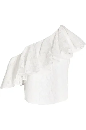 Giambattista Valli One-shoulder lace blouse