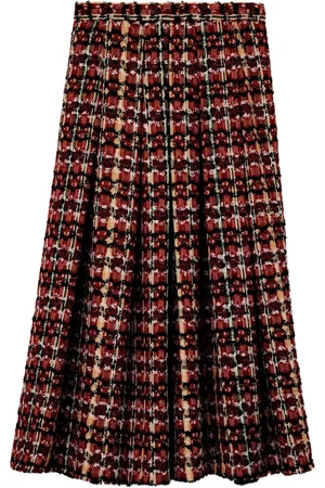 ST. JOHN Tweed midi skirt