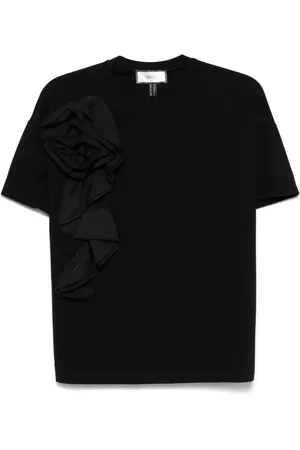 NISSA Floral-appliqué T-shirt