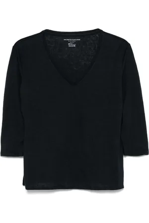 Majestic Slub-texture T-shirt
