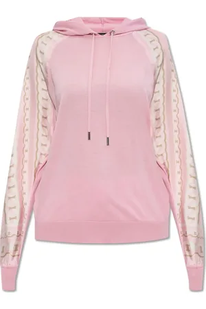 VERSACE Chain-print wool hoodie