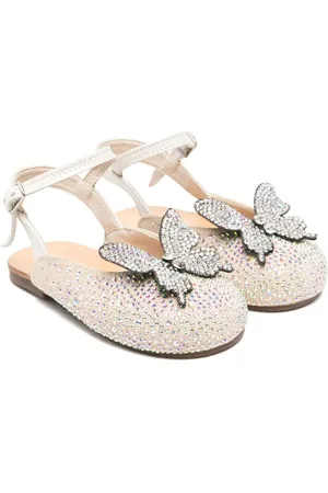 Babywalker Crystal-embellished ballet flats