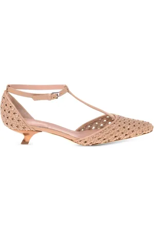 Alberta Ferretti Woven T-bar pumps