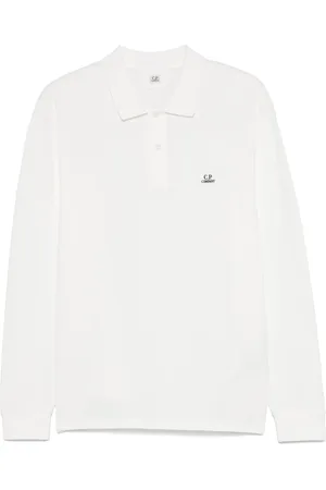 C.P. Company Logo piquet polo shirt