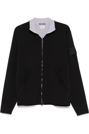 C.P. Company Logo-patch zip-up sweatshirt