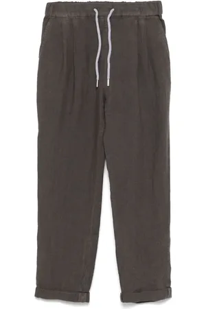 Brunello Cucinelli Linen tapered-leg trousers