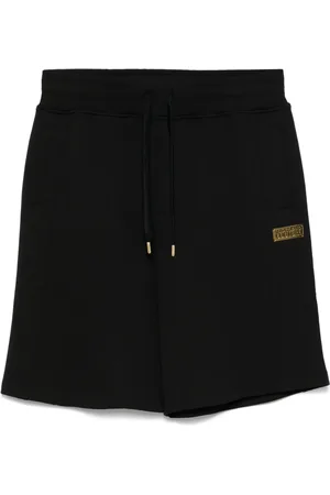 VERSACE Logo-plaque track shorts