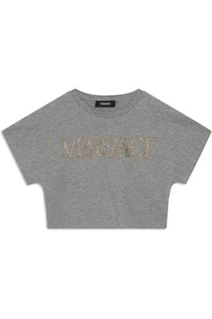 VERSACE Logo-embroidered T-shirt