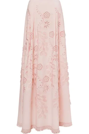 Alberta Ferretti Floral embroidered skirt