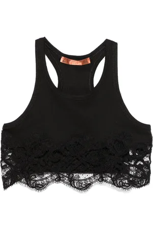 ERMANNO SCERVINO Lace-detail crop top