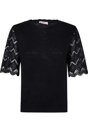 Twin-Set Lace-sleeved blouse