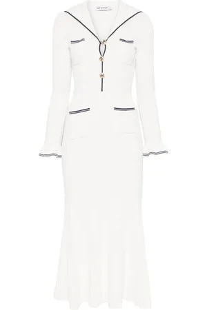 Self-Portrait Ribbed maxi dress
