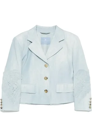 ERMANNO SCERVINO Denim-print blazer