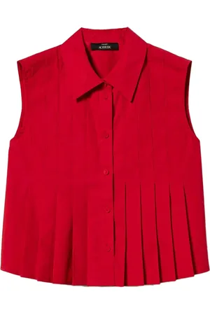 Twin-Set Cropped pleated shirt