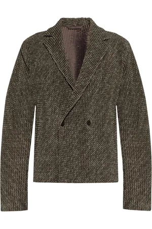 Issey Miyake Pleated long-sleeve blazer