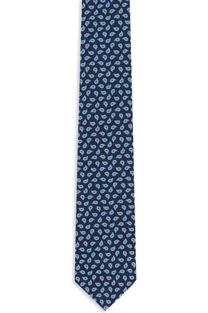 Ermenegildo Zegna Patterned-jacquard silk tie
