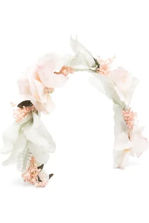 Amaya Floral-appliqué ceremony crown