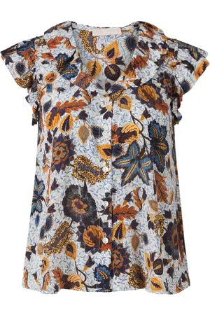 ULLA JOHNSON Ruffled silk blouse