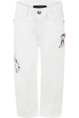 John Richmond Embroidered-logo detailing jeans