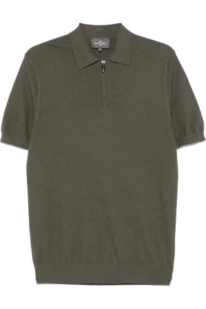 ERIC BOMPARD Zip-up piqué polo shirt