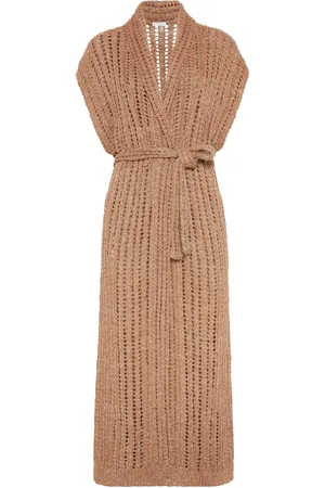 Brunello Cucinelli Sequin-embellished cardi-coat