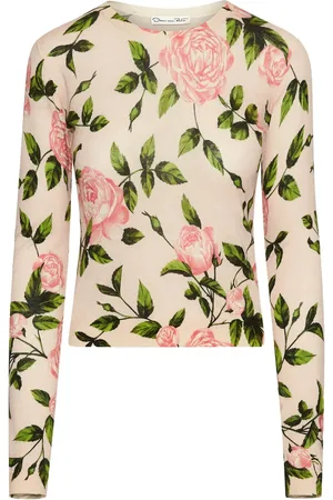 Oscar de la Renta English Rose print jumper