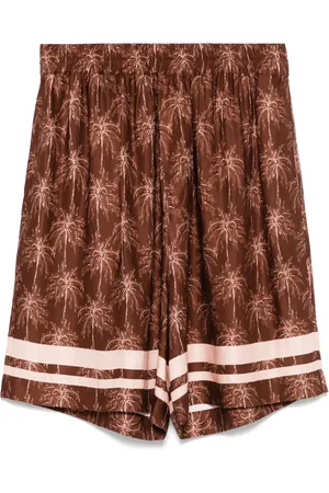 LANEUS Palm tree-print shorts