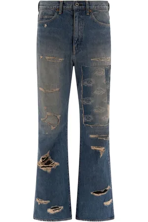 KAPITAL Eye-motif jeans