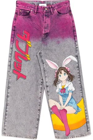 DOUBLET Anime hand-printing jeans